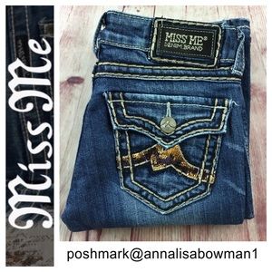☮️Miss Me JD1047B Bootcut denim jean size 25